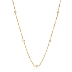 Necklace Twin Style S925 Sterling Silver gold plating