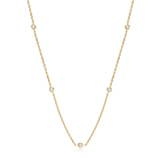 Necklace Twin Style S925 Sterling Silver gold plating