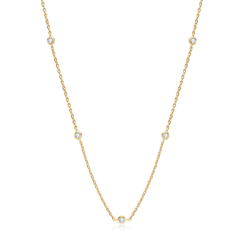 Necklace Twin Style S925 Sterling Silver gold plating