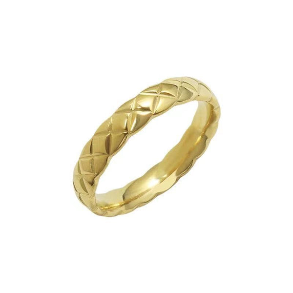 18k Gold Rhombus Small Fragrance Ring