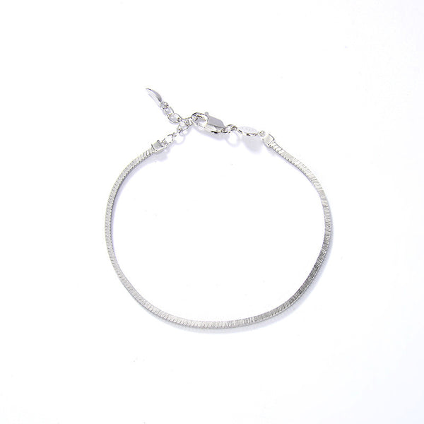 Vintage Snake Bone Chain Bracelet 18kGold٫White Gold Plated