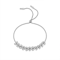 Moissanite  925 Sterling Silver Wheat Bracelet