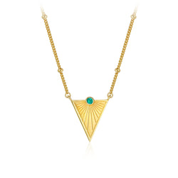 Simple Pendant Niche Design Necklace Electroplated 18K Gold