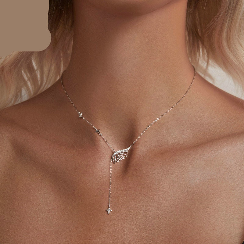 Entry Lux Elegant Temperamental Sterling Silver Clavicle Chain