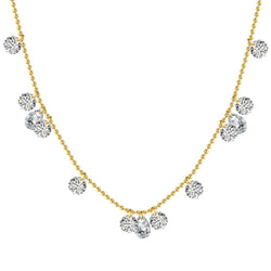 Silver S925 Pear-Shaped Water Drop Zircon Necklace Gold-Plated