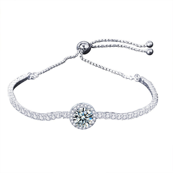 Sterling Silver Moissanite Starry Bracelet