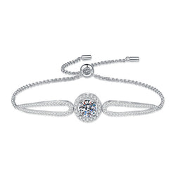 S925 Sterling Silver Female Moissanite Bracelet