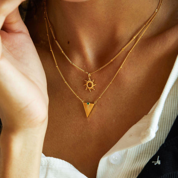 Simple Pendant Niche Design Necklace Electroplated 18K Gold