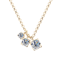 Temperament Wild  Pendant  Moissanite Necklace Gold-Plated