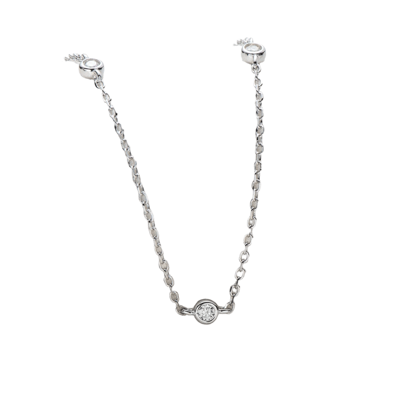 Necklace Twin Style S925 Sterling Silver gold plating