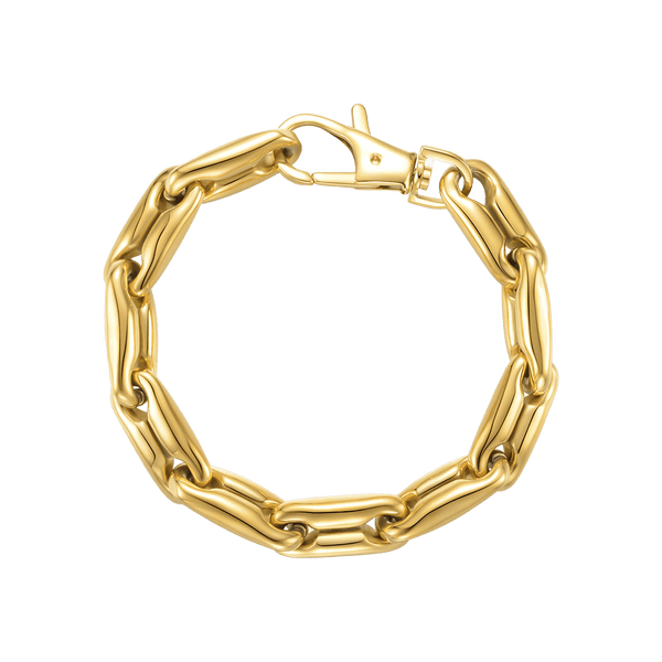 18K Gold Plated Chunky Chain Lobster Buckle Bracelet